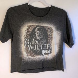 Willie Nelson Junior half cut-off t-shirt.